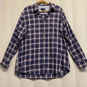 Scott Barber Men’s Shirt XL Button Front Plaid Designer Luxury Masculine Classic